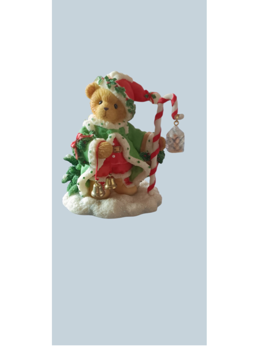 NIB Cherished Teddies Christmas Bear Decor. Green Red 706701